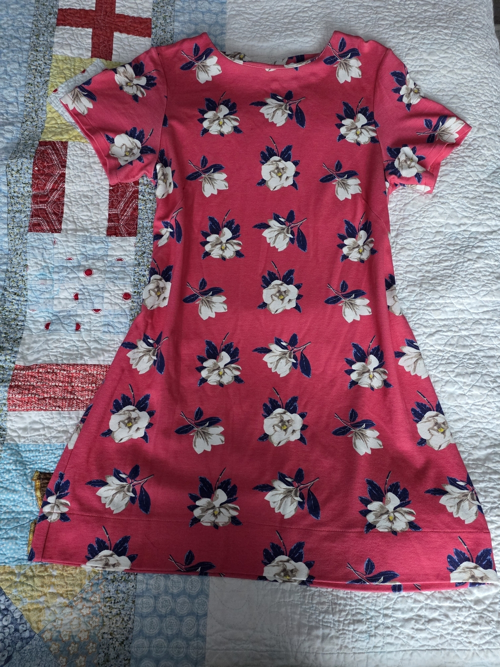 Draper James Pink Floral Short-Sleeve Dress
